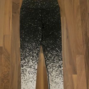 Black and white speckled leggings by Evolution and Creation